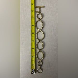 Vaubel Small Oval Single Banded Link Bracelet, gold plated